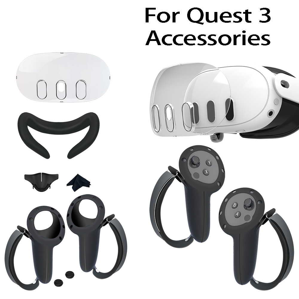 Controller Grip Cover - ชุดอุปกรณ์เสริมครบชุดสำหรับ Meta Quest 3 – ที่จับคอนโทรลเลอร์,