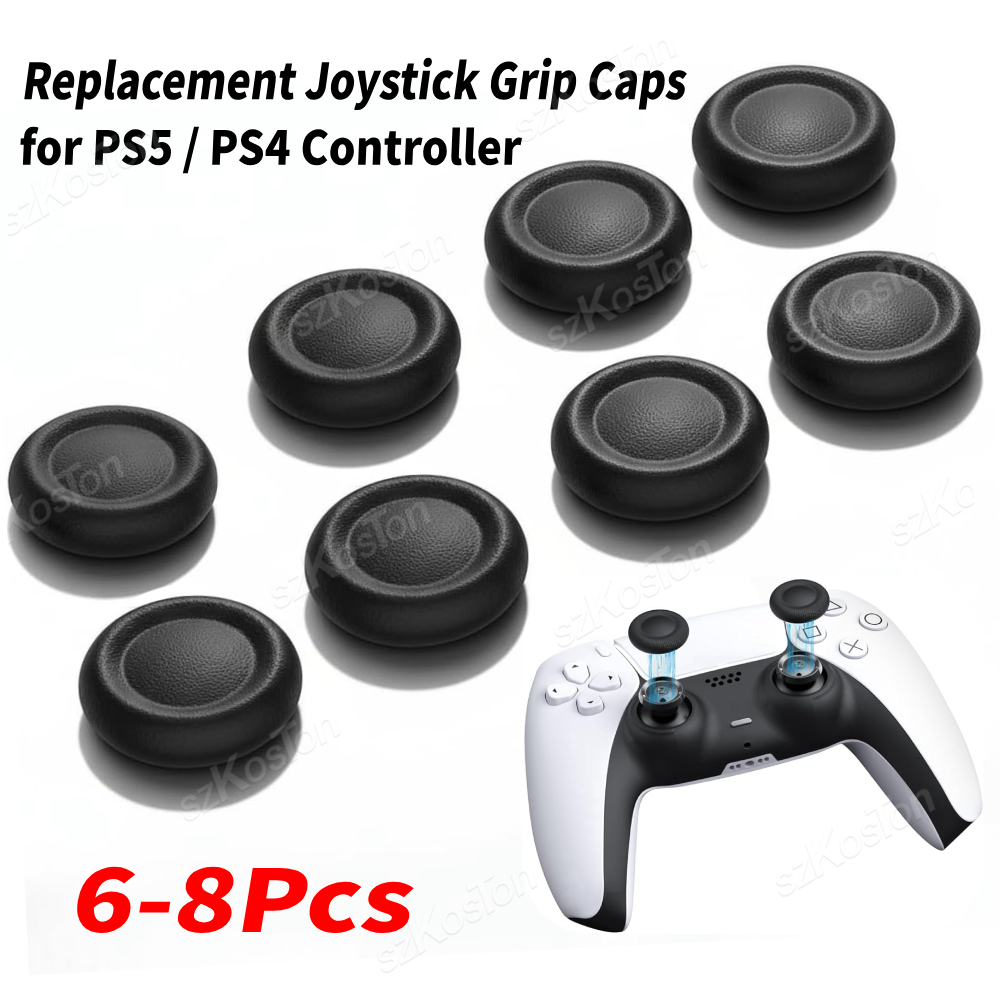 Controller Grip Cover - จอยสติ๊กสำรอง 6-8 ชิ้น สำหรับคอนโทรลเลอร์ PS5/PS4 ปุ่มกันลื่น