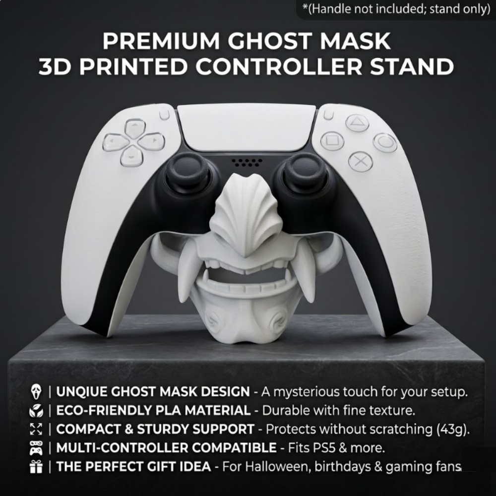 Gaming Accessories Bedroom - แท่นวางคอนโทรลเลอร์ PS5 รูปหน้ากากผี สำหรับ PlayStation 5