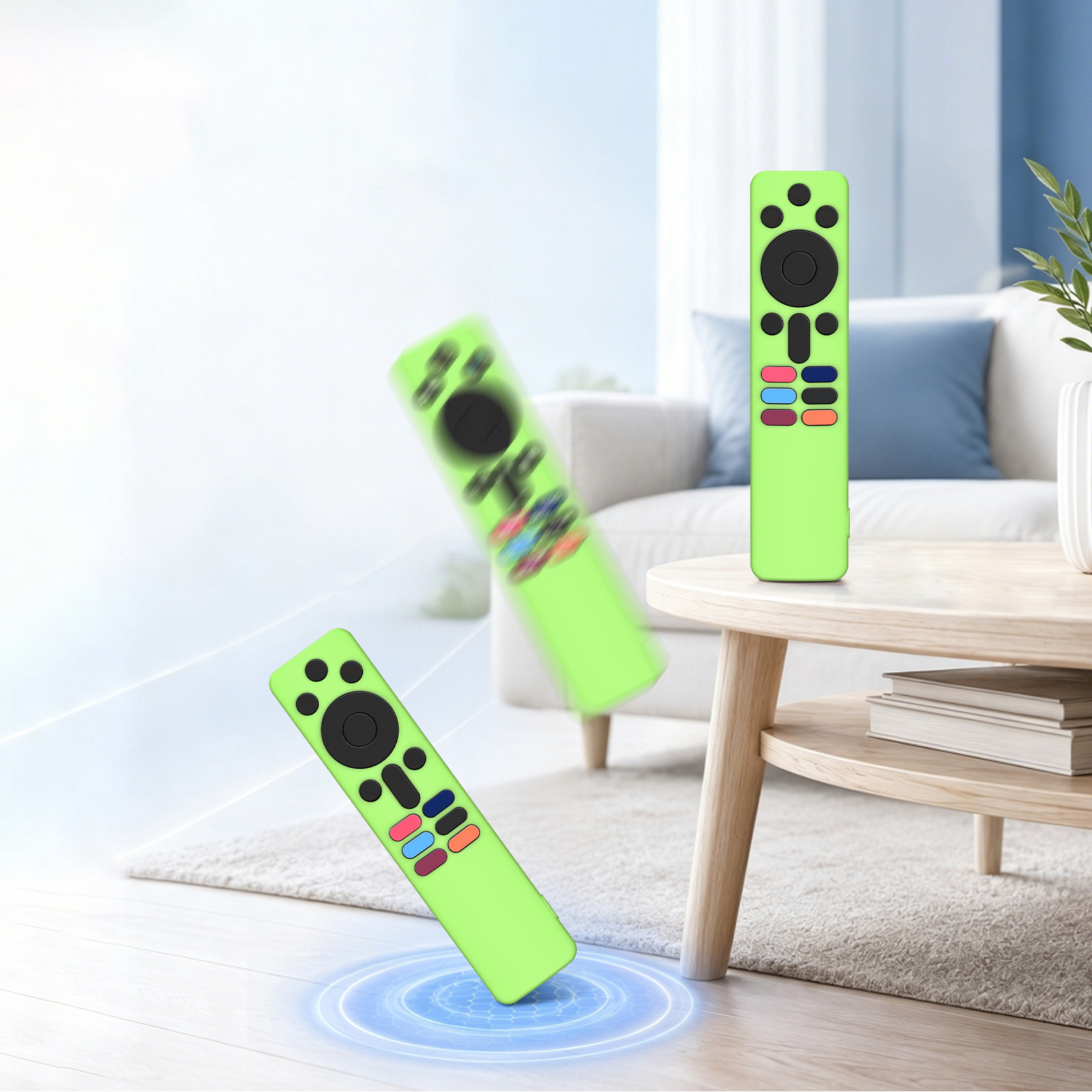 Controller Grip Cover - เคสซิลิโคนนุ่มสำหรับรีโมทคอนโทรล XIAOMI XMRM-N5 อุปกรณ์เสริมป้องกันรอยขีดข่วนพร้อมสายคล้องมือกันลื่น