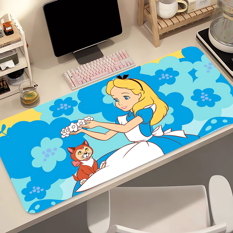 Gaming Accessories For Gaming Desk - แผ่นรองเมาส์ขนาด 90x40 ซม. A-Alices in Wonderland