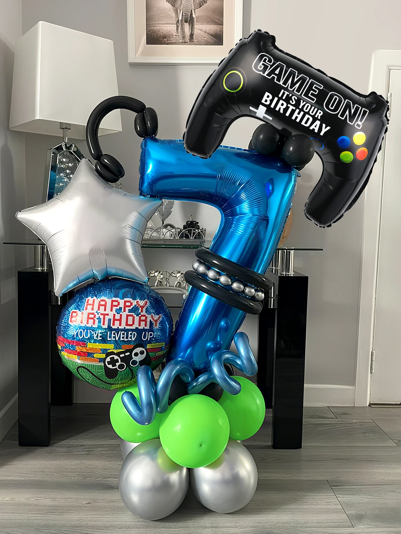 Gaming Accessories For Room - ชุดลูกโป่งธีมเกม 32 ชิ้น ชุดลูกโป่งตัวเลขสำหรับงานปาร์ตี้เกมเมอร์ ตกแต่งงานวันเกิดเด็กผู้ชาย