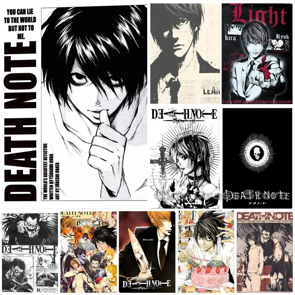 Gaming Accessories Bedroom - ภาพพิมพ์บนผ้าใบ Death Note แบบไม่มีกรอบ ภาพตกแต่งผนัง L