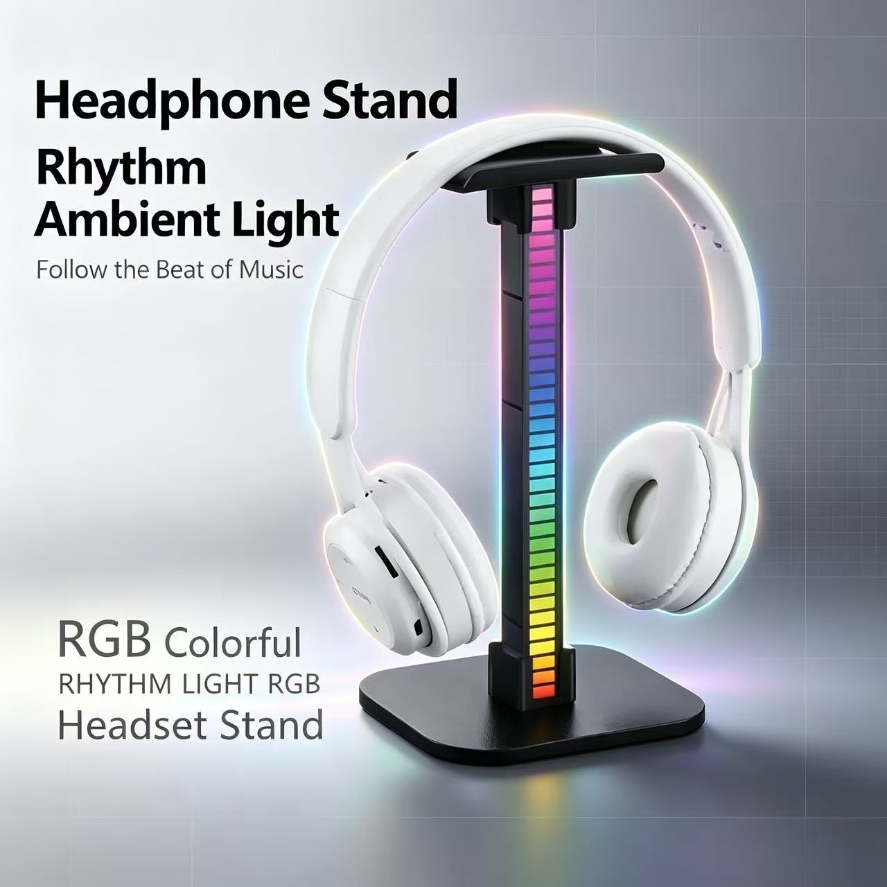 Gaming Accessories Rgb - ขาตั้งหูฟังเกมมิ่งแบบ USB พร้อมไฟ RGB แบบจังหวะ สามารถถอดประกอบได้