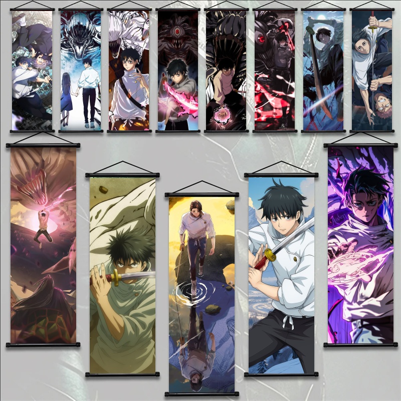 Gaming Accessories Bedroom - จูจุสึไคเซ็น ฟุชิกุโระ เมกุมิแขวนผนัง, ศิลปะอนิเมะผ้าศิลปะติดผนังโปสเตอร์สำหรับห้องนอนห้องเล่นเกมตกแต่งของขวัญ