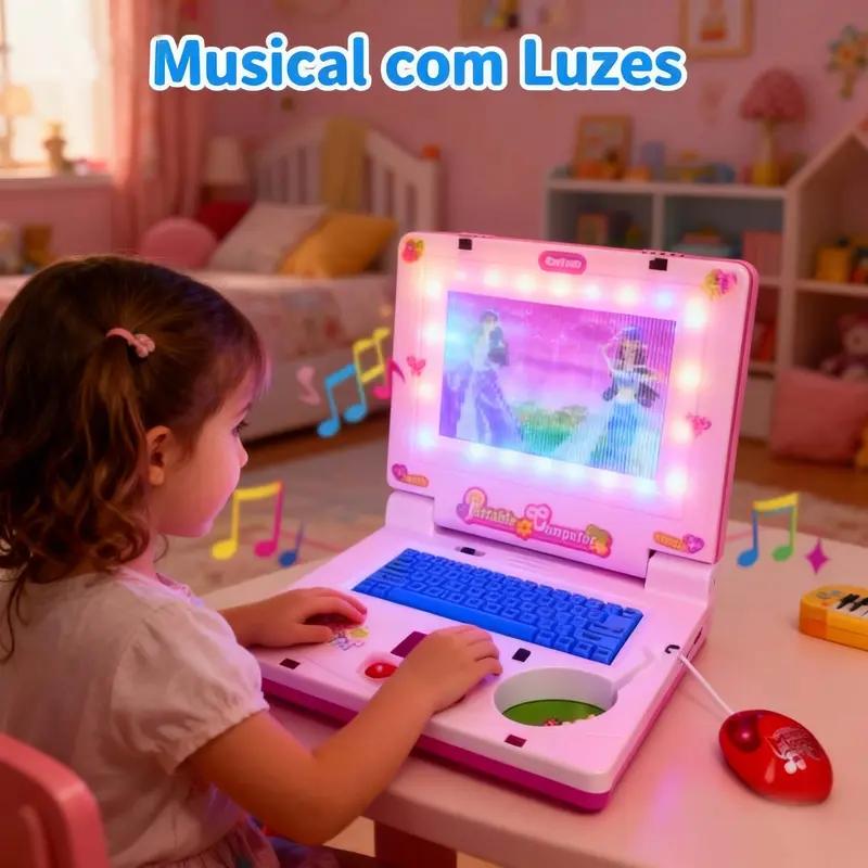 Gaming Accessories For Kids - มินิโน๊ตบุ๊คของเล่นดนตรีแล็ปท็อปแบบพกพาเครื่องเรียนรู้ปริศนาสำหรับเด็กเล็กคอมพิวเตอร์ปลอมของขวัญวันเกิดเสริมสร้างความรู้