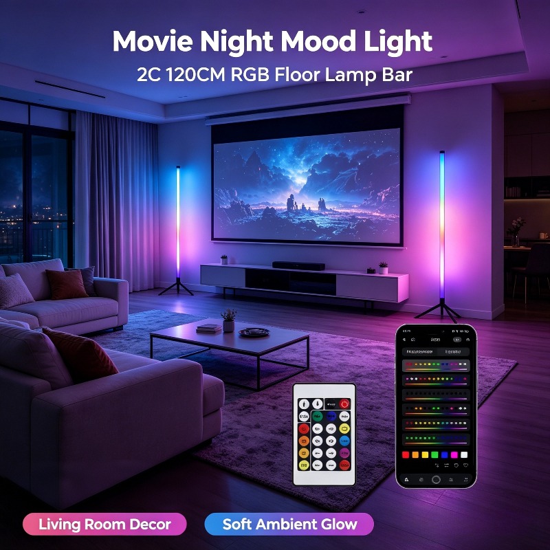 โคมไฟตั้งพื้นแบบมุม RGB LED 2  - Gaming Accessories Bedroom บทวิจารณ์และราคา