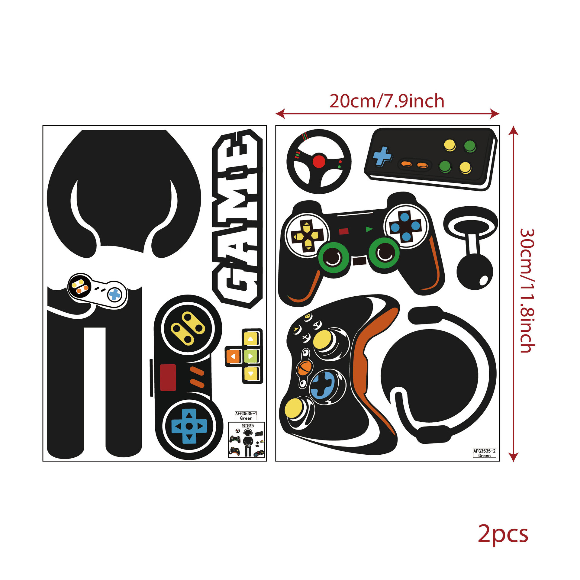 สติ๊กเกอร์ติดผนังเรืองแสงลายเก - Gaming Accessories Bedroom บทวิจารณ์และราคา
