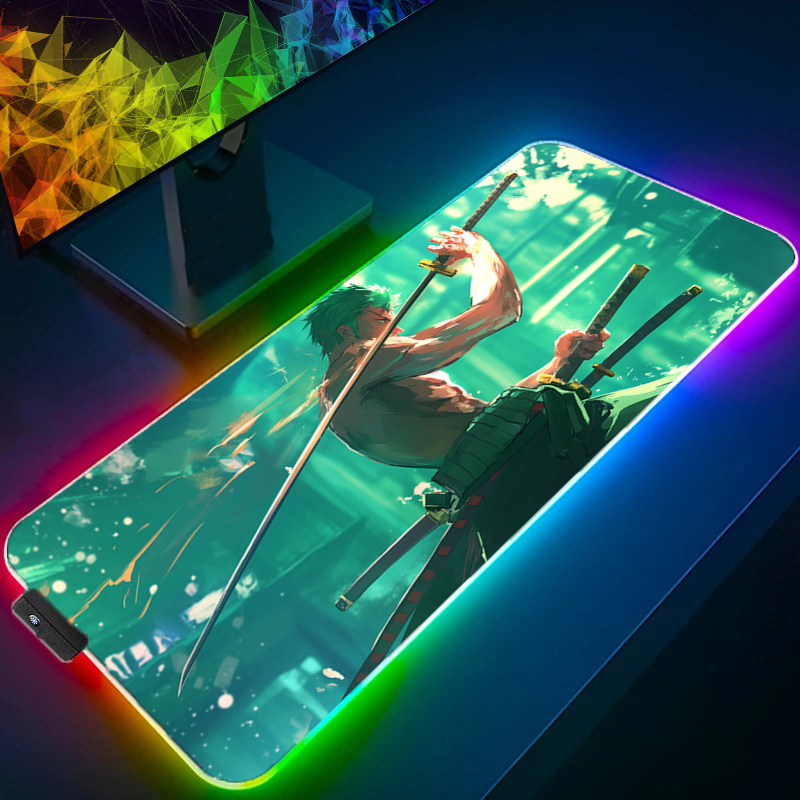 ONE PIECE Zoro Mouse Pad RGB อ - Gaming Accessories Rgb บทวิจารณ์และราคา