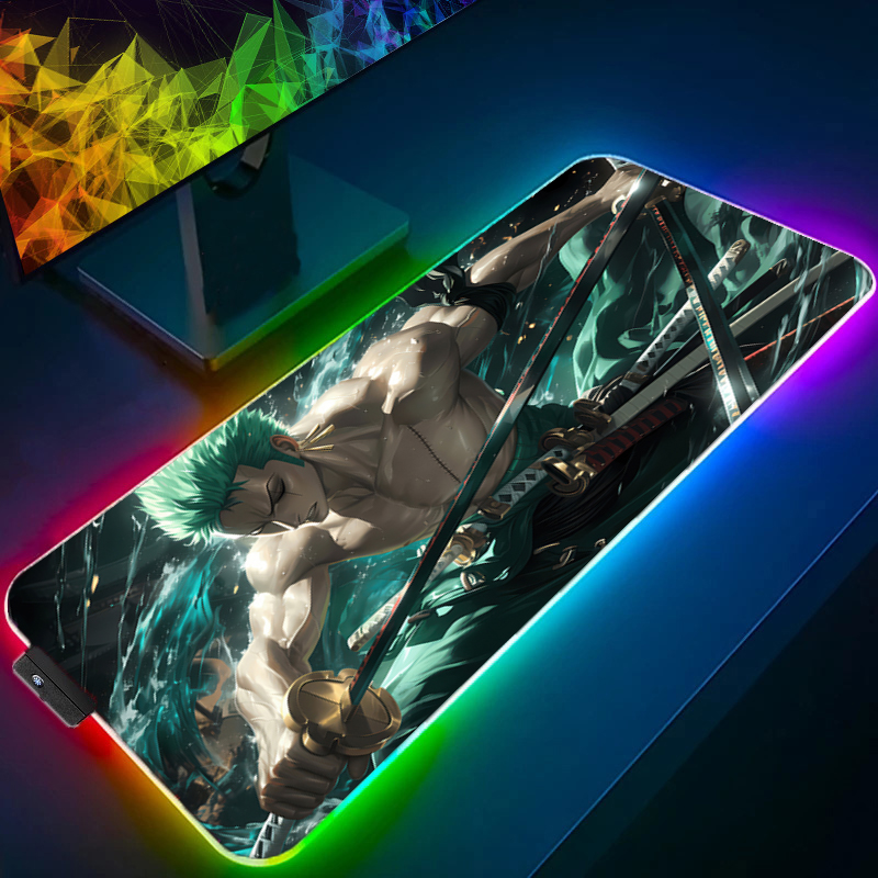 ONE PIECE Zoro Mouse Pad RGB อ - Gaming Accessories Rgb บทวิจารณ์และราคา
