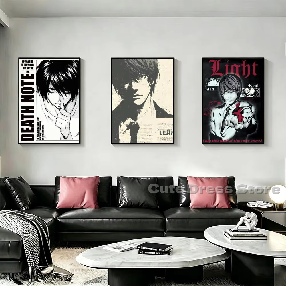 ภาพพิมพ์บนผ้าใบ Death Note แบบ - Gaming Accessories Bedroom บทวิจารณ์และราคา
