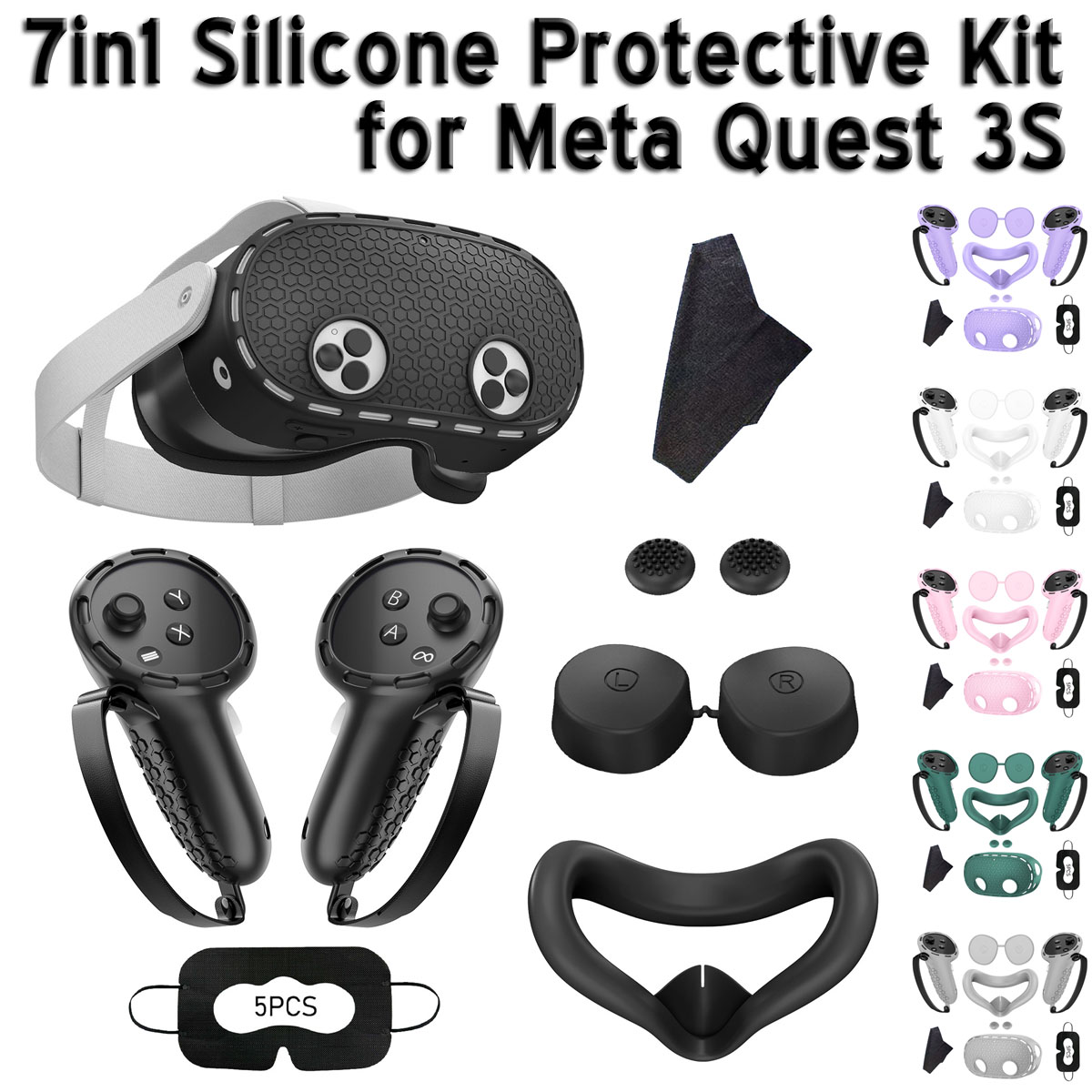 ชุดอุปกรณ์ป้องกันซิลิโคน 7in1  - Controller Grip Cover บทวิจารณ์และราคา